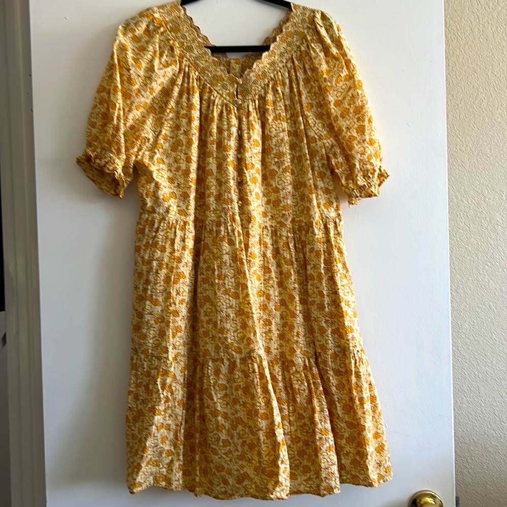 Madewell Eyelet-Trim Tiered Mini Dress in
Piccola Floral